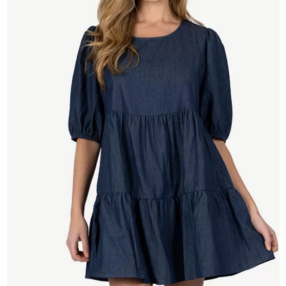 NWT Speechless cotton tiered mini dress